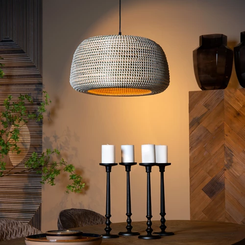 Lucide MADUKA - Hanglamp - 1xE27 - Bruin | Premium - sfeer 1